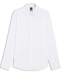 Boss by Hugo Men's Cotton Monogram-Jacquard Regular-Fit Dress Shirt