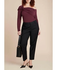 Eloquii Women's Plus Shoulder-Twist Drape Top