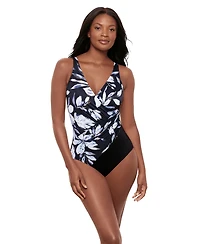 Miraclesuit Women's Fiore Di Luna Oceanus Dd Tummy Control One-Piece Swimsuit