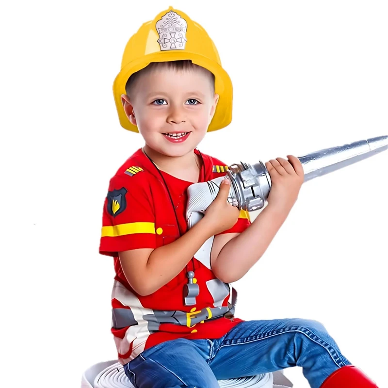 Dress Up America Yellow Fire Fighter Helmet - Kids