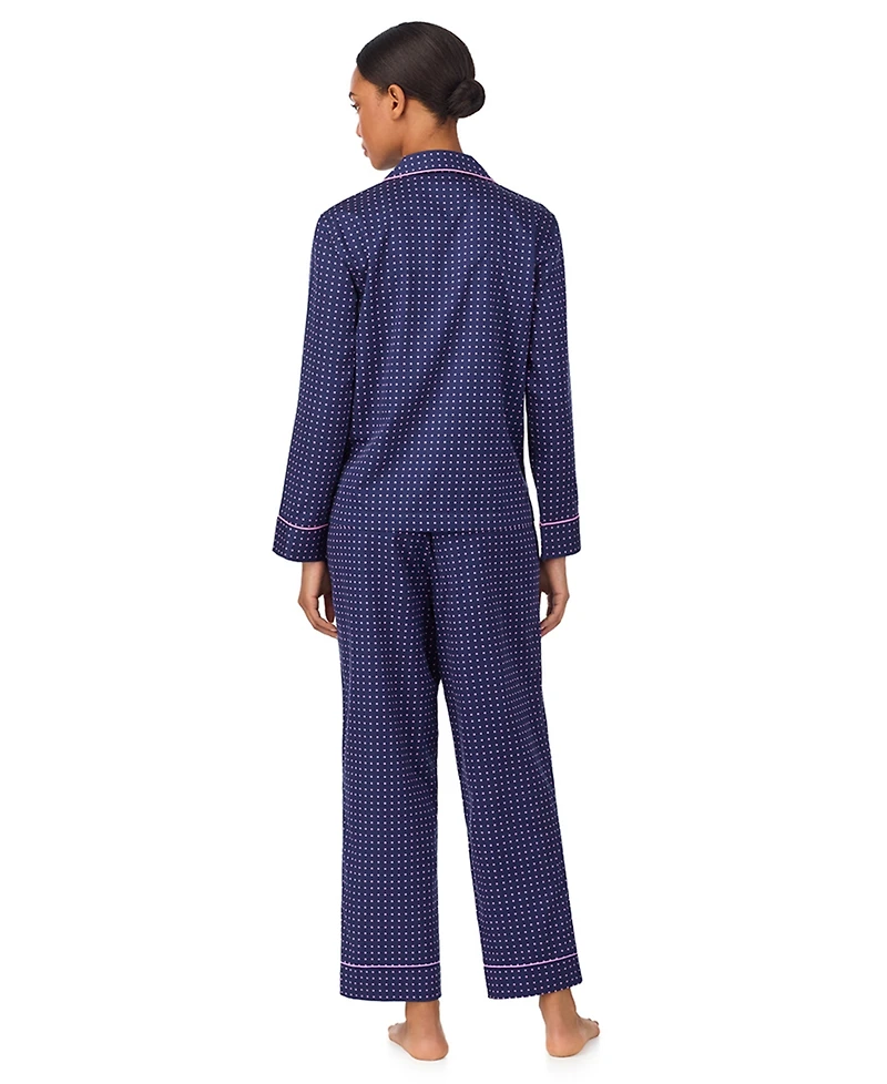 Lauren Ralph Women's Long-Sleeve Top and Pajama Pants, 2-Piece Set