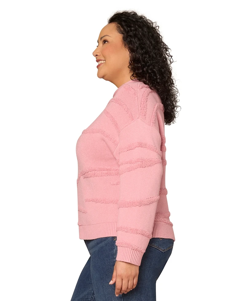 Democracy Plus Striped Rolled Neck Sweater