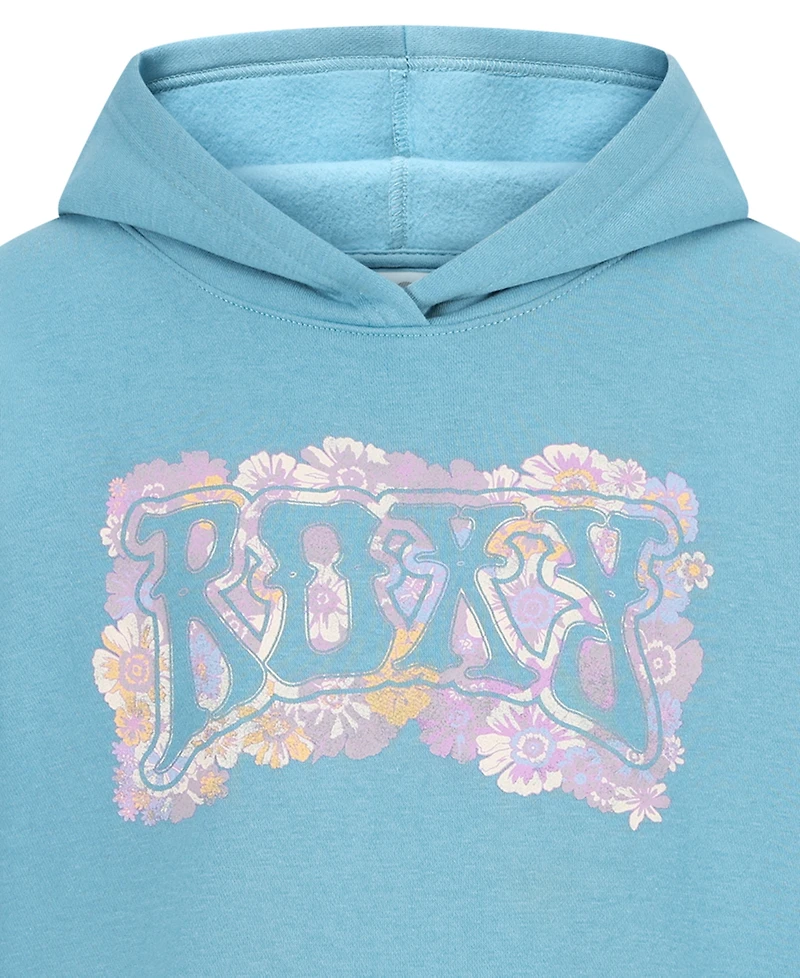Roxy Girls' 7-16 Botanical Print Long-Sleeve Hoodie