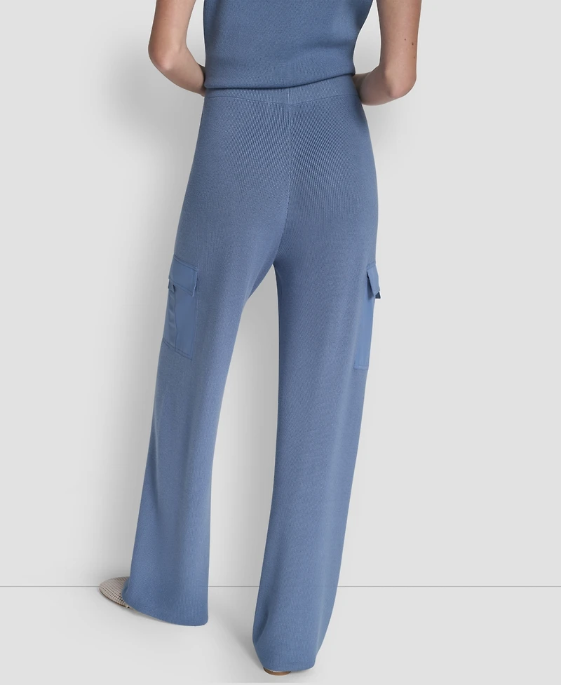 Dkny Women's Knit Straight-Leg Cargo Pants