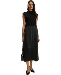 Boss by Hugo Women's Satin Skirt Knitted Dress