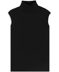 Boss by Hugo Women's Merino Wool Mock Neck Sleeveless Top