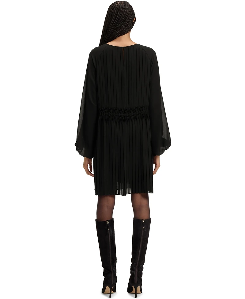 Boss by Hugo Women's Smocked Waistband Plisse Dress