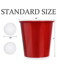 Sugift - Giant Yard Pong Game Set with Buckets, Balls & Carry Bag