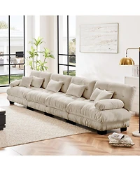 Streamdale Furniture Streamdale 4-Seater Modular Chenille Sectional Sofa for Living Room
