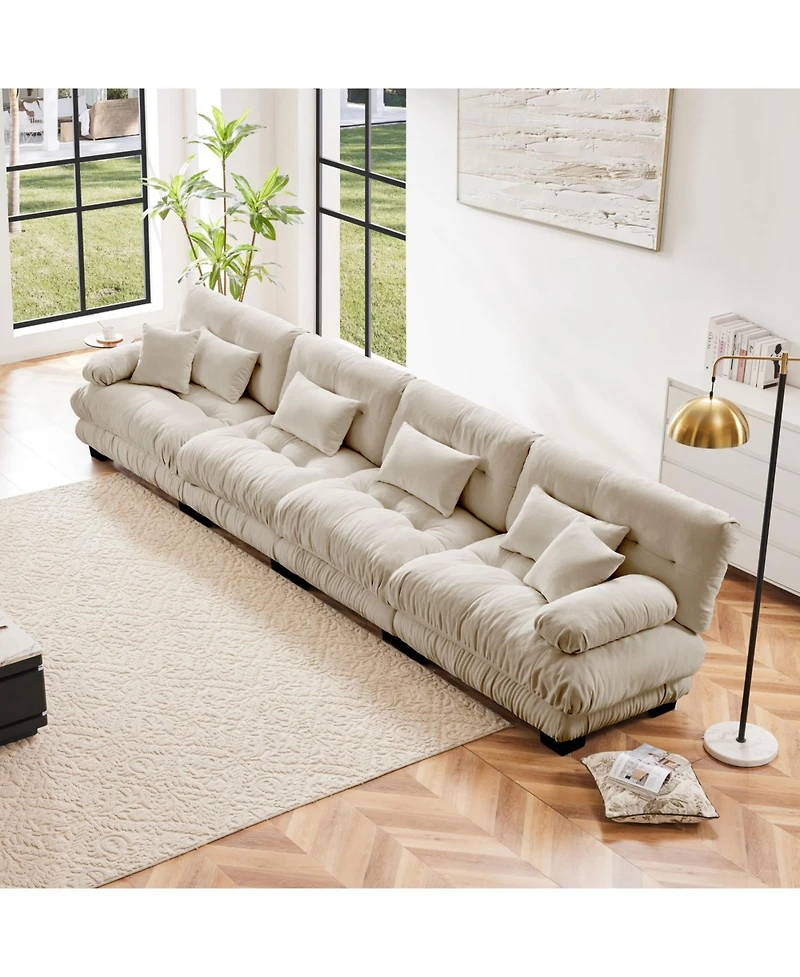 Streamdale Furniture Streamdale 4-Seater Modular Chenille Sectional Sofa for Living Room