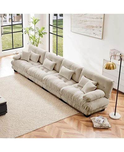 Streamdale Furniture Streamdale 4-Seater Modular Chenille Sectional Sofa for Living Room