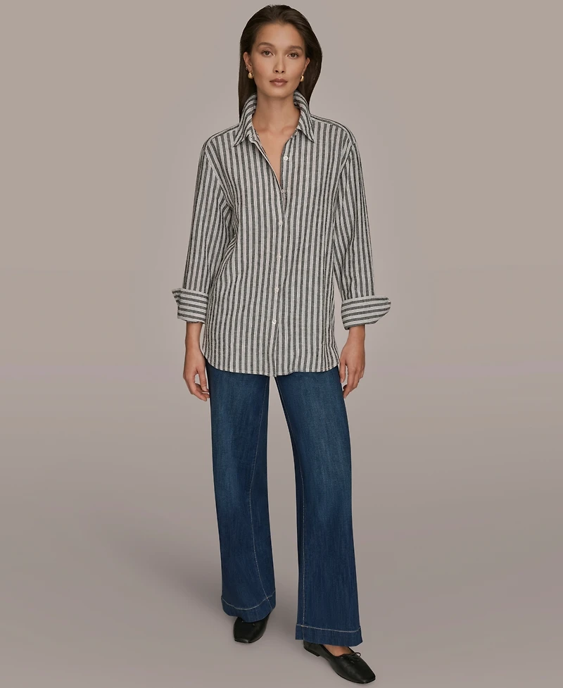 Donna Karan Weekend Women's Long-Sleeve Button-Down Shirt