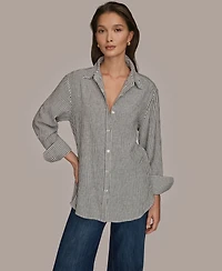 Donna Karan Weekend Women's Long-Sleeve Button-Down Shirt