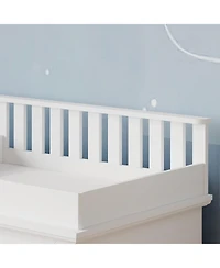 Homsee Changing Table with 7-Drawers, Guardrail Top, Anti-Tip Safety Feature