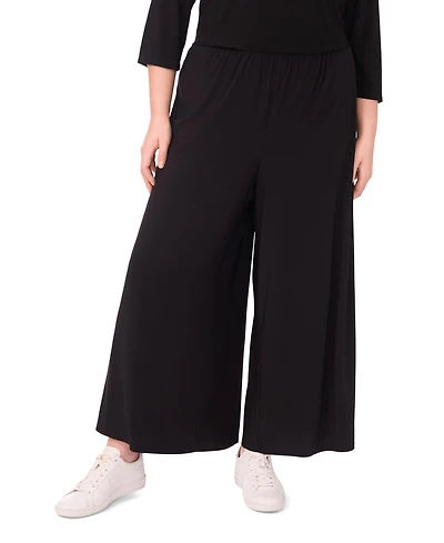 Vince Camuto Plus Solid Pull-On Wide-Leg Pants