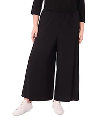 Vince Camuto Plus Solid Pull-On Wide-Leg Pants