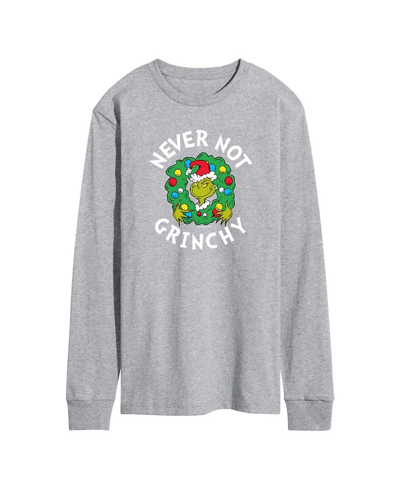 Airwaves Men's The Grinch Never Not Grinchy Graphic Long-Sleeve T-Shirt