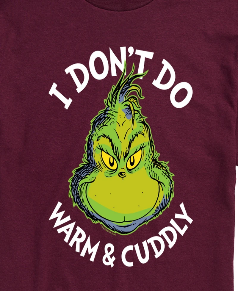 Airwaves Men's The Grinch I Don't Do Warm And Cuddly Graphic T-Shirt