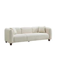 Streamdale Silo 87 in. 3 Seater Modern Upholstered Chenille Sofa, Beige