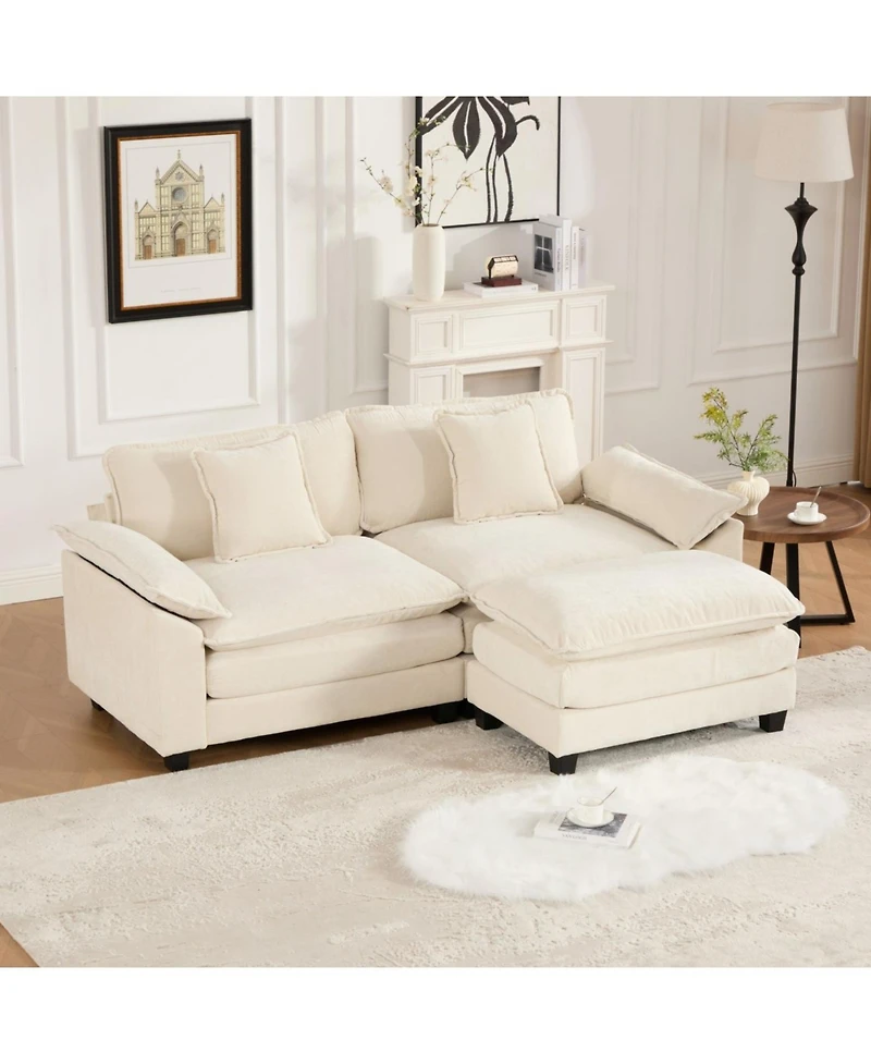 Streamdale Furniture Cloud Couch: Ultimate Comfort Chenille Sofa with Ergonomic Support