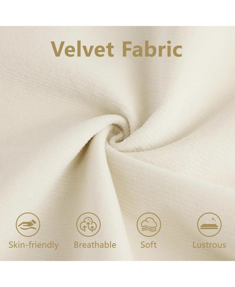 Streamdale Furniture Modern Two-Seater Velvet Sofa with Pillows, Cream