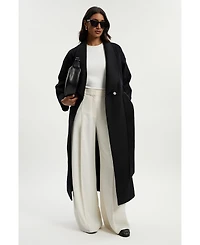 Karen Millen Women's Wrap Tailored Maxi Coat