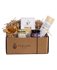 Toscana Brie Cheese Board with Gourmet Gift Pack, 5-Piece