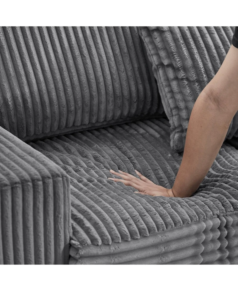 Streamdale Furniture Streamdale 93" L-Shaped Sectional Sofa with Reversible Chaise Lounge (Grey