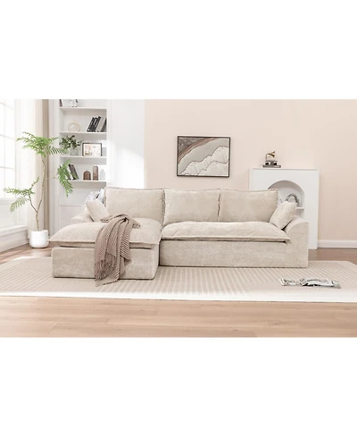 Streamdale Furniture Streamdale 103" Cloud Sectional Couch with L-Shape Chaise