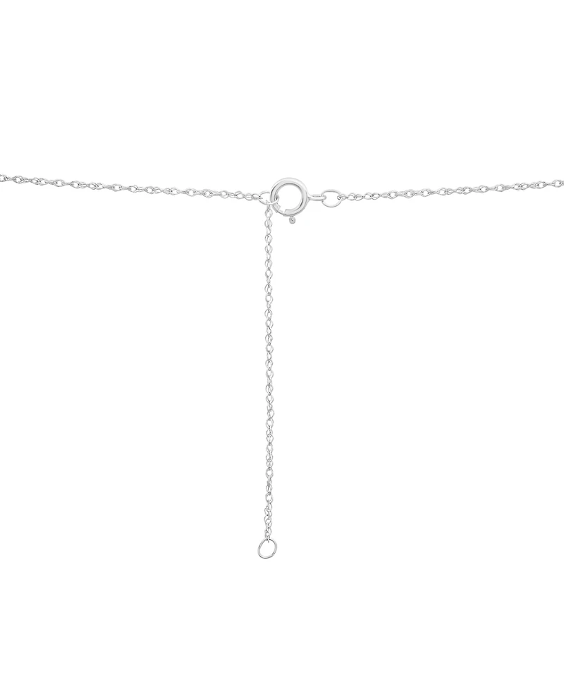 Macy's Diamond Heart Pendant Necklace (1 ct. t.w.) in 10k White Gold