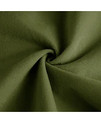 Streamdale Furniture Olive Green Velvet Two-Seater Sofa with Ottoman and Pillows