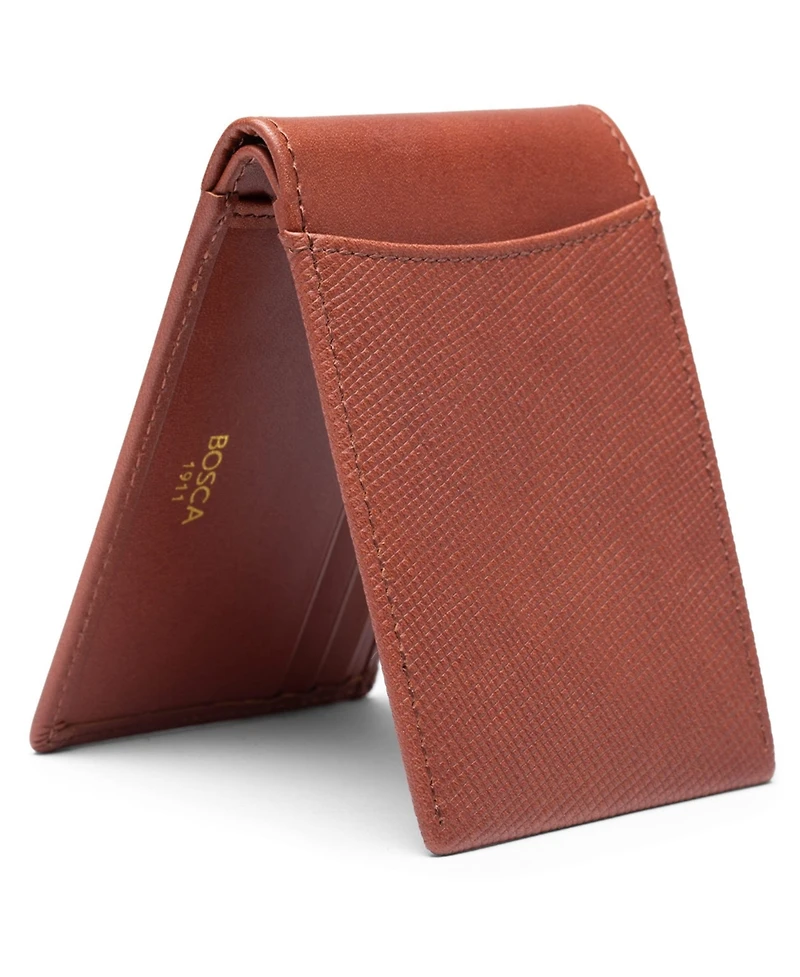 Bosca Saffiano Hall Pass Bifold Wallet w/ Rfid