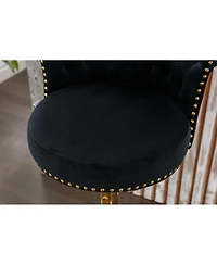 Streamdale Furniture Streamdale Velvet 360 Rotating Bar Chair with Adjustable Height - Modern Kitchen Island Seating