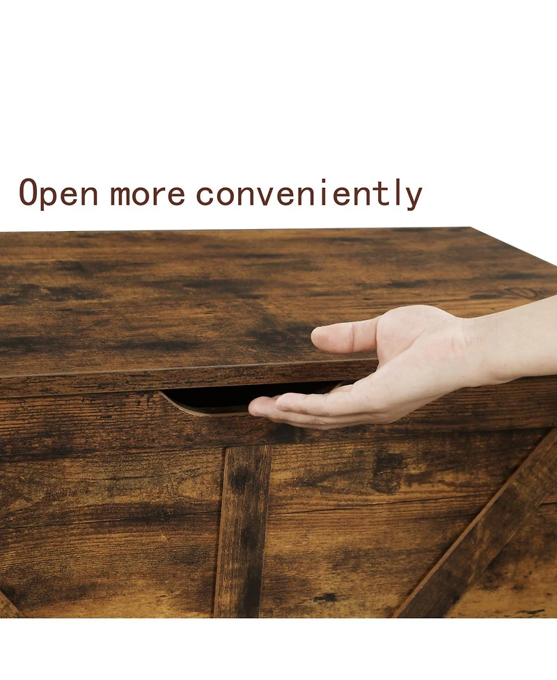 Streamdale Furniture Streamdale Retro Toy Box Organizer Entryway Storage Bench, Rustic Brown