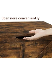 Streamdale Furniture Streamdale Retro Toy Box Organizer Entryway Storage Bench, Rustic Brown