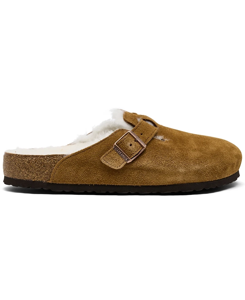 Birkenstock Men's Boston Shearling Suede Leather Clogs from Finish Line