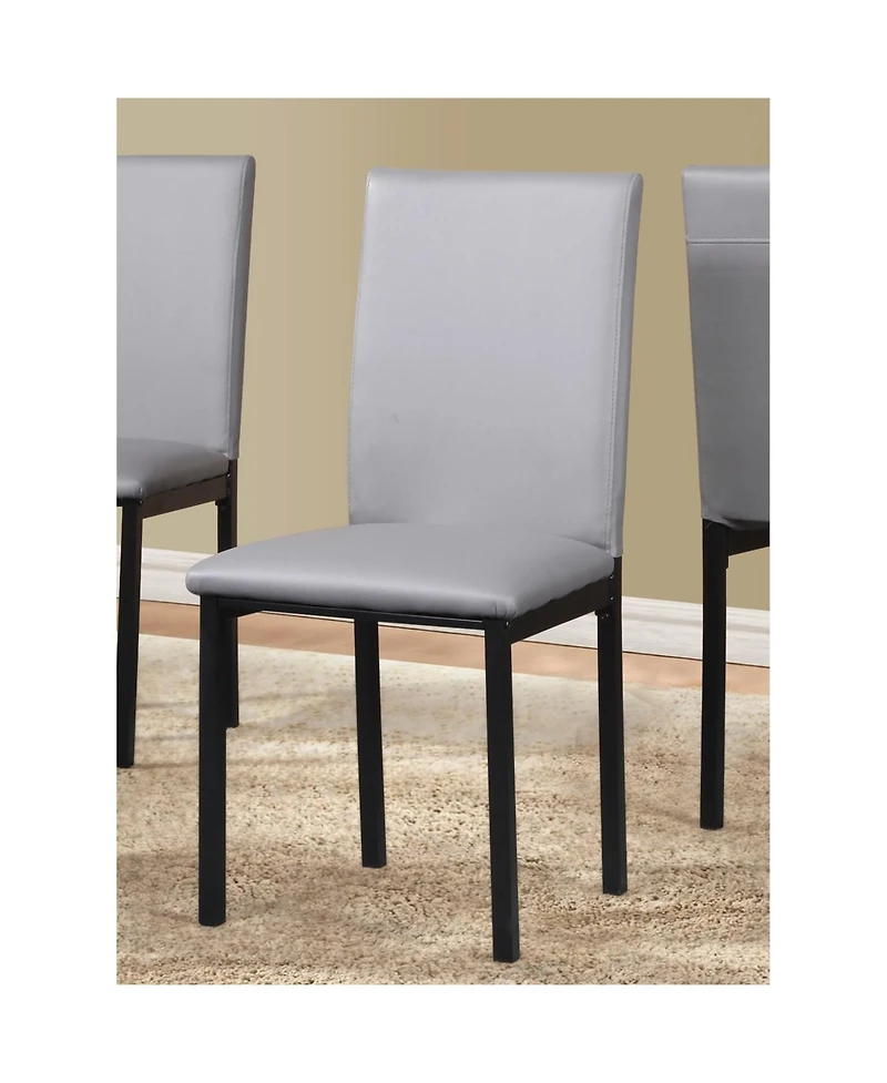 Streamdale Furniture Streamdale 5 Piece Metal Dinette Set with Laminated Faux Marble Top, Gray