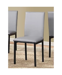 Streamdale Furniture Streamdale 5 Piece Metal Dinette Set with Laminated Faux Marble Top, Gray