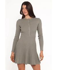 Petal and Pup Women's Darlina Long Sleeve Mini Dress - Olive Xs/S