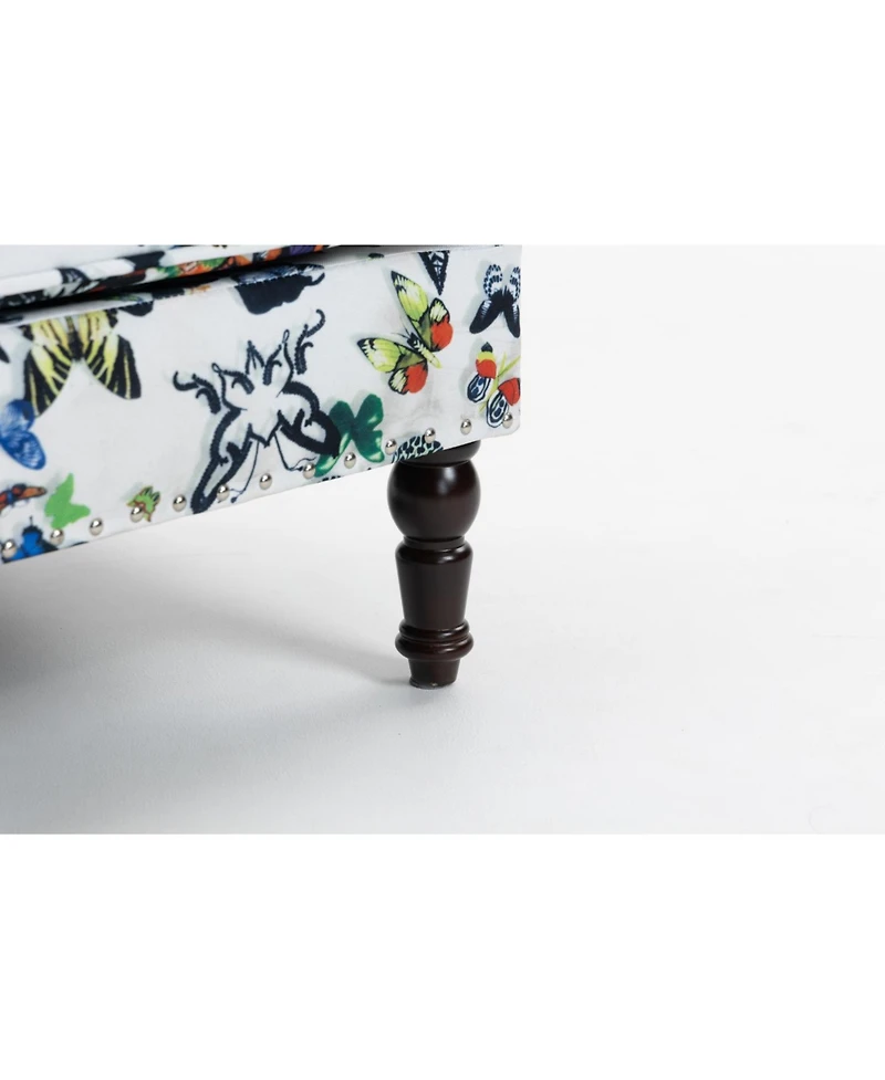 Streamdale Upholstered Chair with Linen Fabric and Nailhead Trim