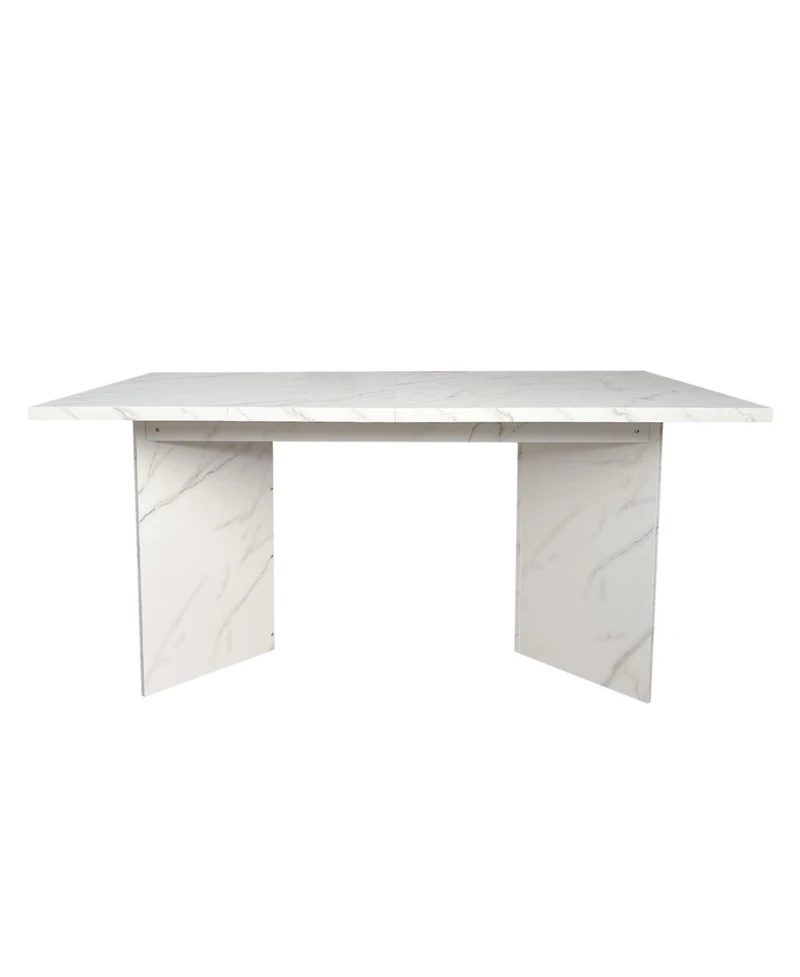 Streamdale Furniture Extendable Faux Marble Dining Table (Seats 6-10)