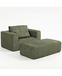 Streamdale Furniture Streamdale Modern 3-Seat Modular Chenille Sectional with Low-Profile Design