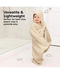 KeaBabies 2pk Lyra Muslin Baby Towels with Hoods for Girl, Boy, Soft, Absorbent, Cotton Hooded Bath