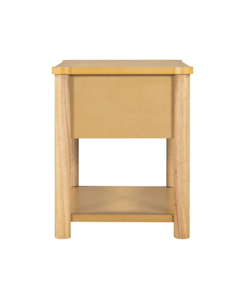 Streamdale Furniture Streamdale Wood Nightstand, Modern Bedside Table with Drawer (Set of 2
