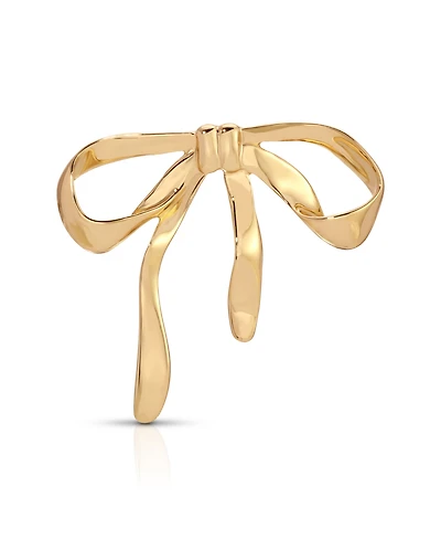 Ettika Gold Plated Bow Organica Brooch