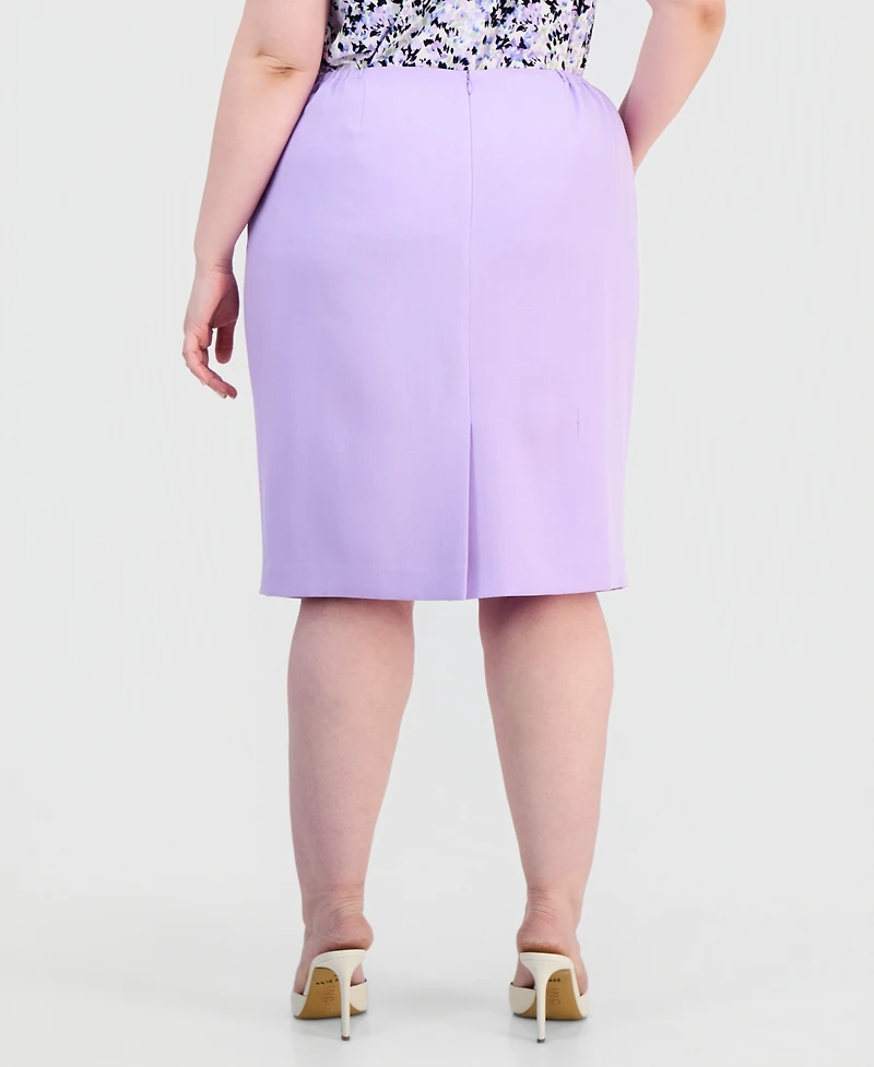 Kasper Plus Slim Pencil Skirt
