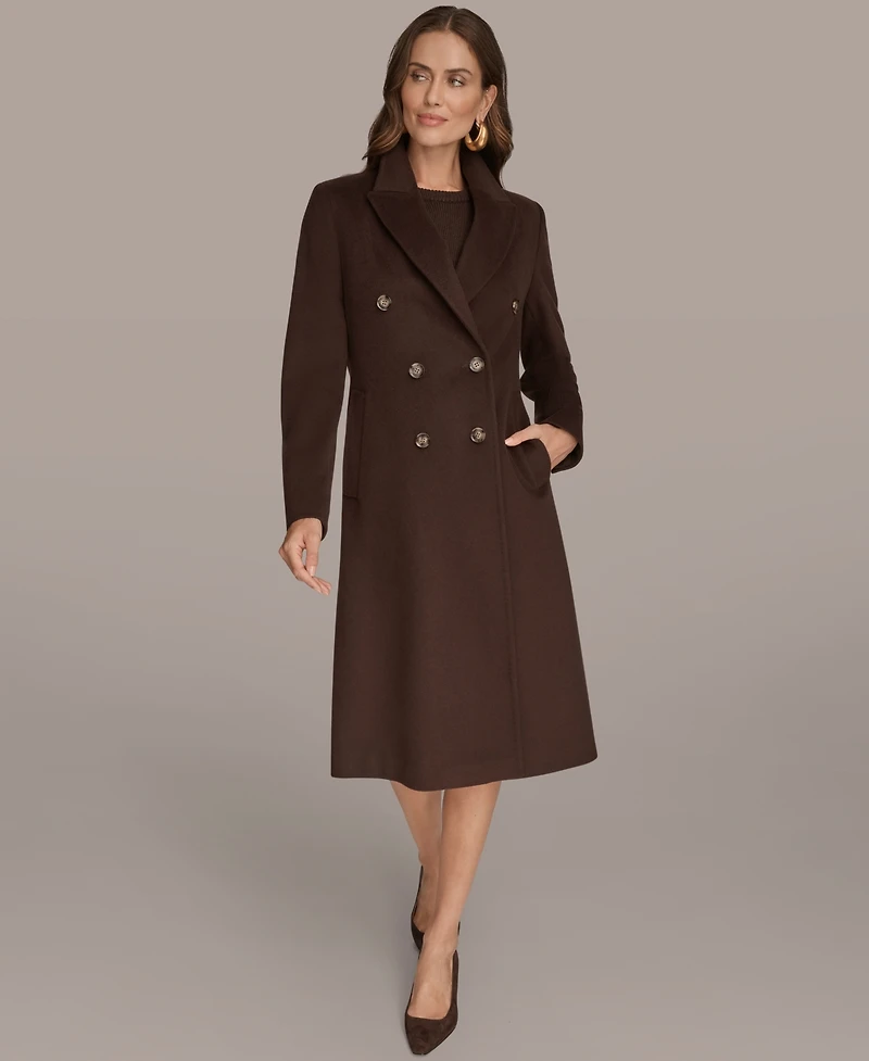 Donna Karan New York Women's Double-Breasted Reefer Coat