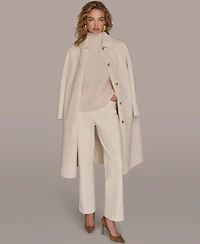 Donna Karan New York Women's Button Front Maxi Coat