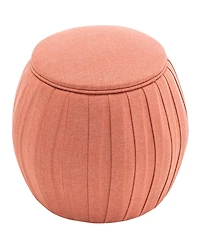 Convenience Concepts 17" Polyester Round Accent Storage Ottoman