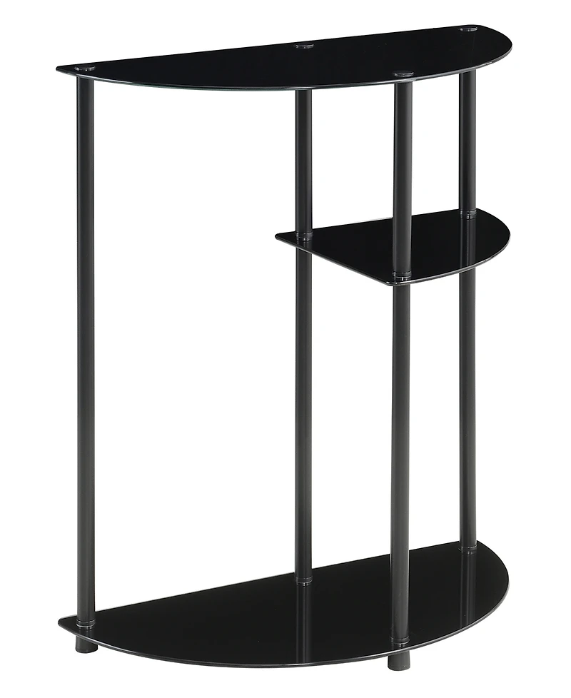 Convenience Concepts 12" Glass Classic Entryway Hall Table